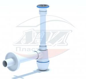 Сифон АНИ 1 1/4’*40 c прямой трубой 40 мм